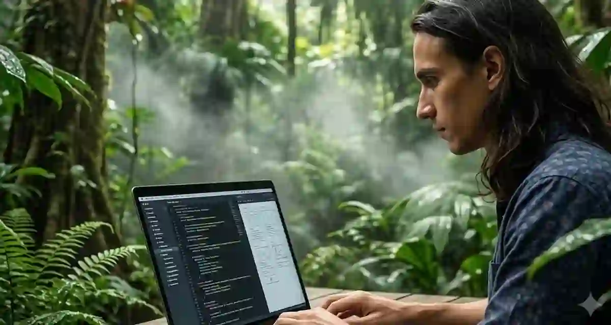 The Digital Artisan immersed in nature